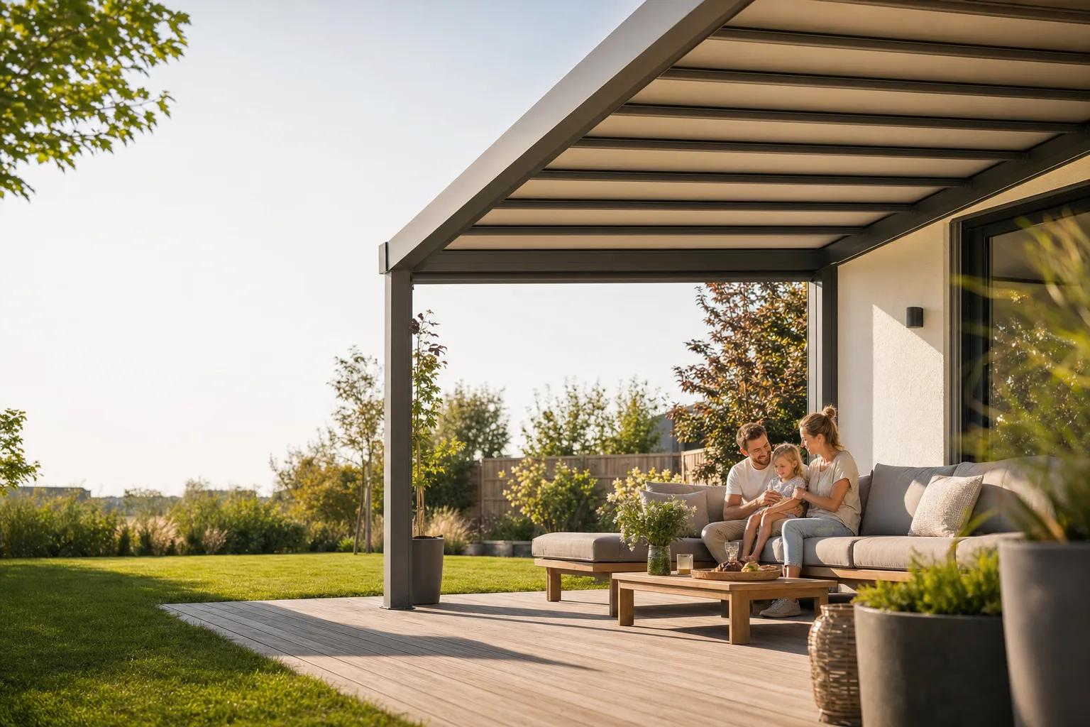 Outdoor-Wohnzimmer mit Terrassendach