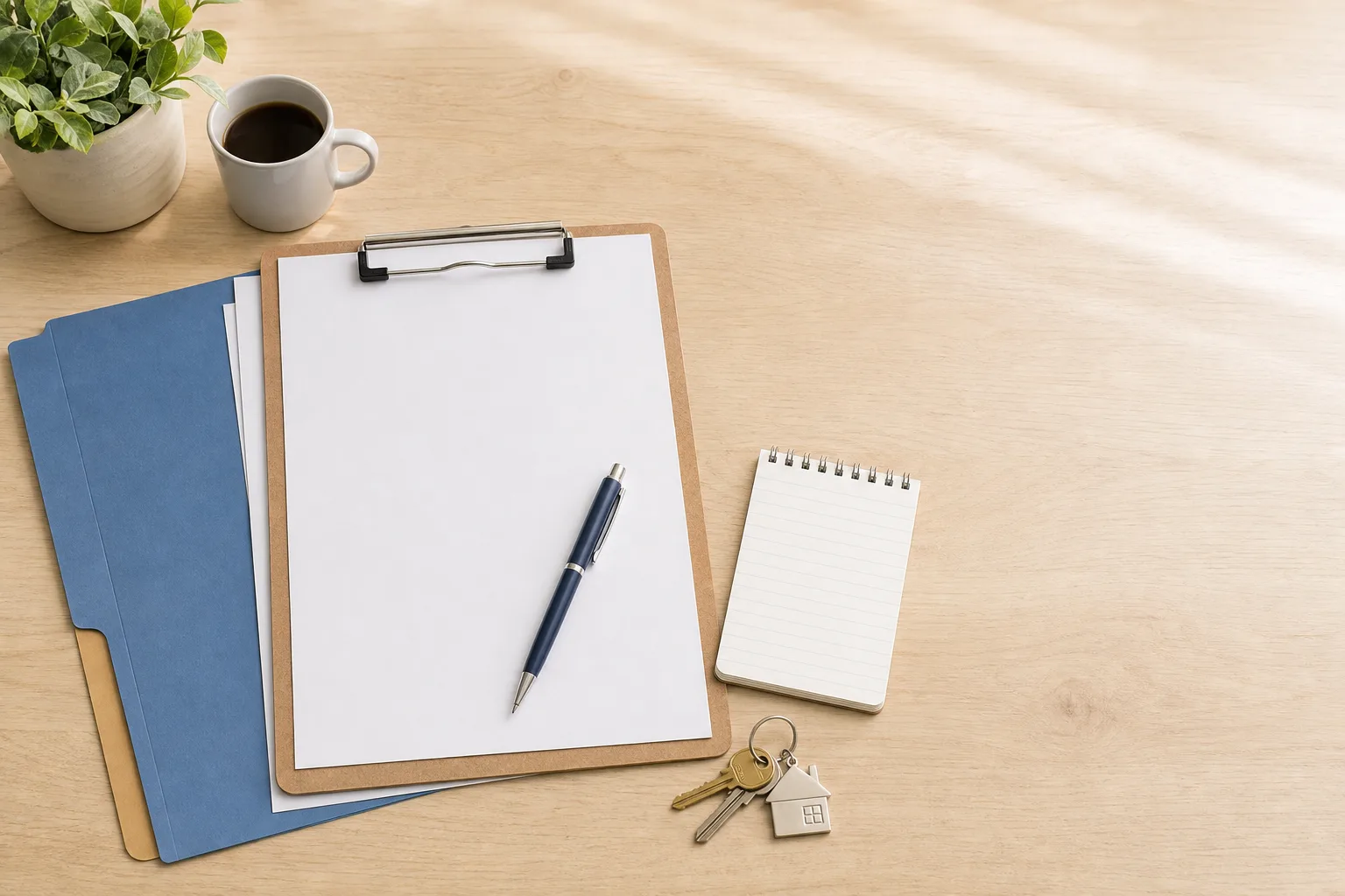 Checklist, notebook, and documents a homeowner gathers to prepare for a mold inspection